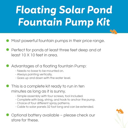 2024 50W or 100W Solar Floating Pond Fountain