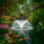 1HP Pond Fountain Aerator with Timer and Power Cord
