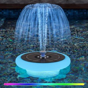 Solar-Powered Floating Fountain for Bird Baths