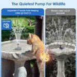 Solar Fountain Pump for Bird Baths & Ponds