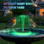 Solar-Powered Floating Fountain for Bird Baths