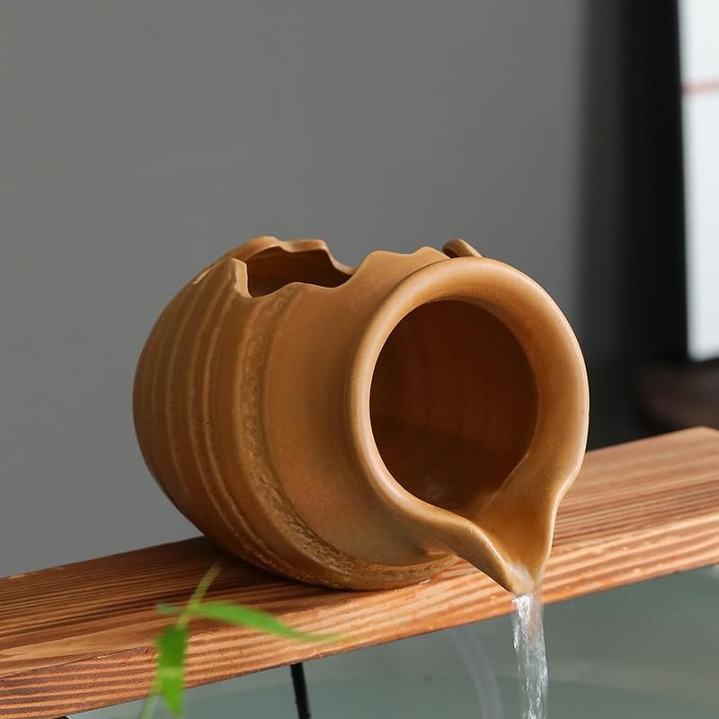 Garden Pond Fountain Spitter with Ceramic Pot