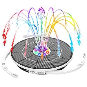 Solar Water Fountain with Lights for Gardens and Ponds