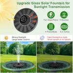 Solar Bird Bath Fountain Pump with Adjustable Spray
