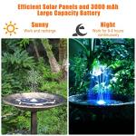 Solar Water Fountain with Lights for Gardens and Ponds
