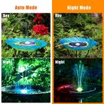Solar Water Fountain with Lights for Gardens and Ponds
