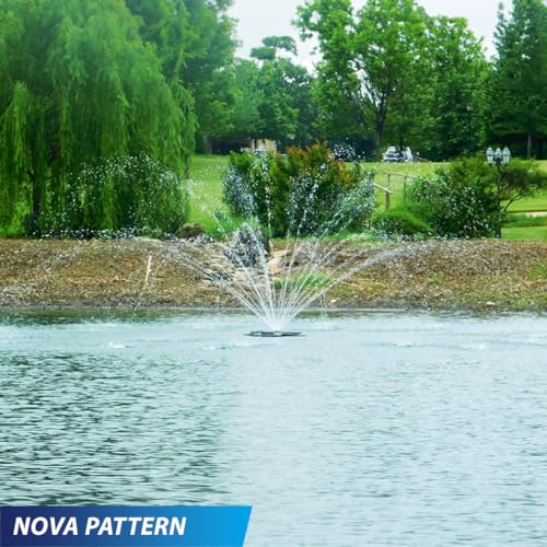 1/2HP Decorative Pond Floating Eco Fountain with Color Changing Lights