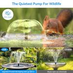 Solar Fountain Pump with Battery Backup and Nozzles