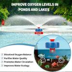 1HP Floating Pond Fountain Aerator with 100ft Cord