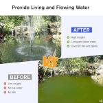 Solar-Powered Pond Filter Fountain with Colorful Lights