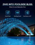 Solar Pool Fountain with Color-Changing Lights