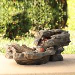 Alpine 20" River Rock Waterfall Tabletop Fountain