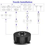 AISITIN Solar Water Fountain with LED Lights