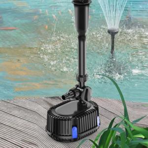 Submersible Pond Fountain Kit with Pump and Filters