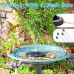 Solar Fountain with 6 Nozzles for Outdoor Use