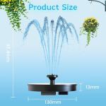 Solar Fountain with 6 Nozzles for Outdoor Use