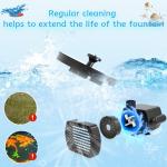 Solar Fountain with 6 Nozzles for Outdoor Use