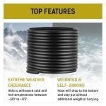 Self-Sinking Aeration Hose for Pond Fountains