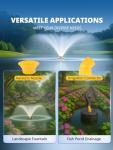 YANASO Pond Fountain Pump with Timer and Cord