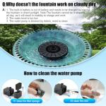 Solar Water Fountain with Battery Backup for Gardens