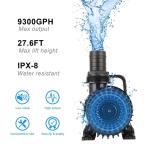 Large 9300 GPH Waterfall and Koi Pond Fountain