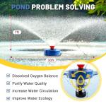 Ytrica 1HP Floating Pond Aerator Fountain Pump