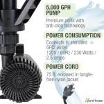 Pond Boss Floating Fountain with Lights, 1/2 hp