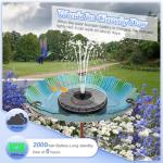 Yzert Solar Fountain with Battery Indicator & 2000mAh