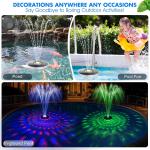 Upgraded Solar Fountain with LED Lights