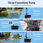 1320GPH Large Pond Fountain Pump Kit