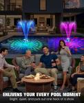 Large Solar Fountain with Light Show and Anchor