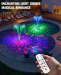Large Solar Fountain with Light Show and Anchor