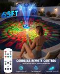 Large Solar Fountain with Light Show and Anchor