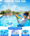 Large Solar Fountain with Light Show and Anchor