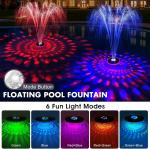 Large Solar Pool Fountain with Light Show