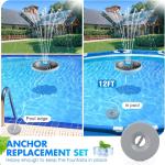 Large Solar Pool Fountain with Light Show