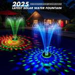 Large Solar Pool Fountain with Light Show