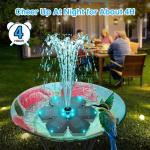Large Solar Fountain with Light Show and Anchor