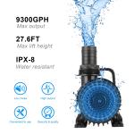 Large 9300 GPH Waterfall Pond Fountain System