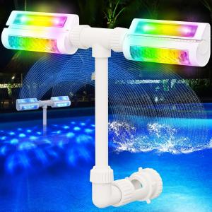 2-in-1 Pool Fountain with Lights for All Pools