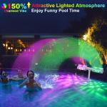 2-in-1 Pool Fountain with Lights for All Pools