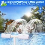 2-in-1 Pool Fountain with Lights for All Pools