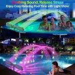 2-in-1 Pool Fountain with Lights for All Pools