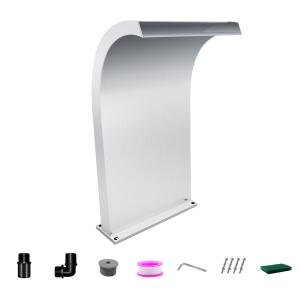 S-Shape Stainless Steel Pool Waterfall Fountain