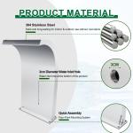 S-Shape Stainless Steel Pool Waterfall Fountain