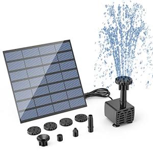 AISITIN Solar Water Fountain with 6 Nozzles