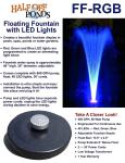 Small Floating Fountain with RGB LED Lights