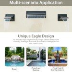 20.5" Stainless Steel Eagle Waterfall Fountain