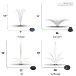 1 HP Floating Fountain with White Lights & 12 Patterns