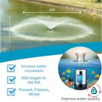 1HP Floating Stainless Steel Pond Fountain Aerator